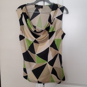Evan Picone Geometric blouse